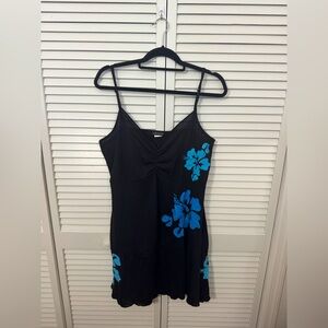 VENUS Black and Blue Sundress Beach Cover-up Dress Size XL
